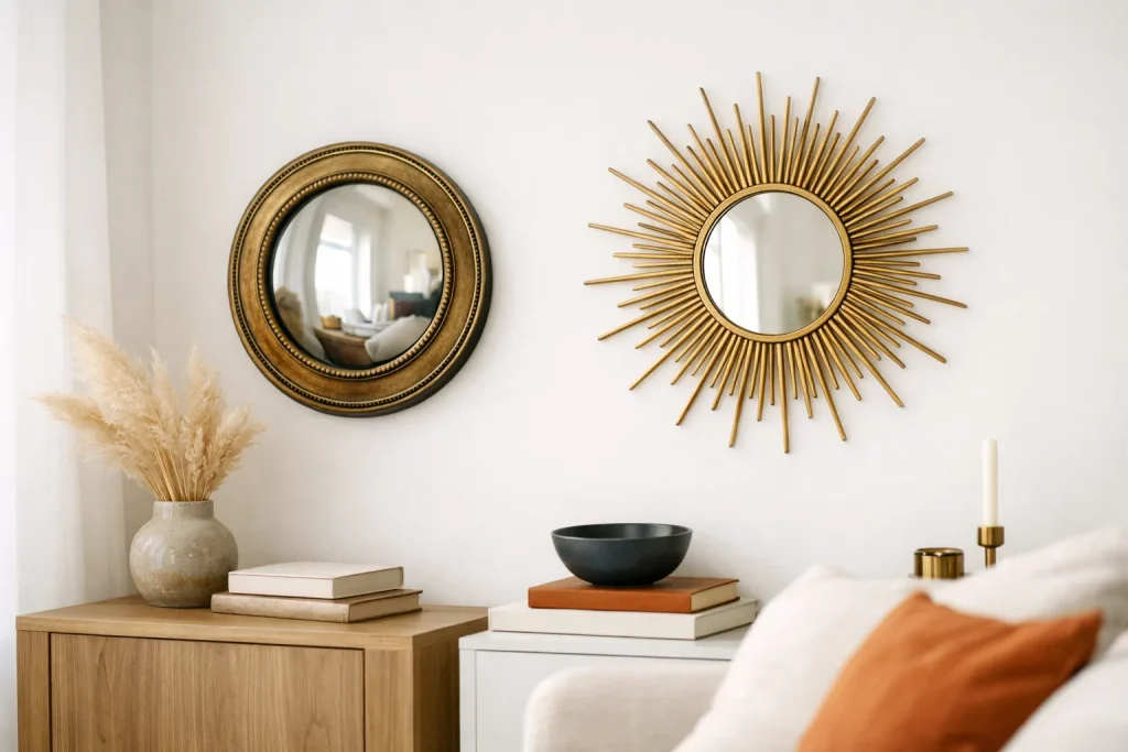 Miroir industriel, miroir soleil : où l’accrocher pour agrandir